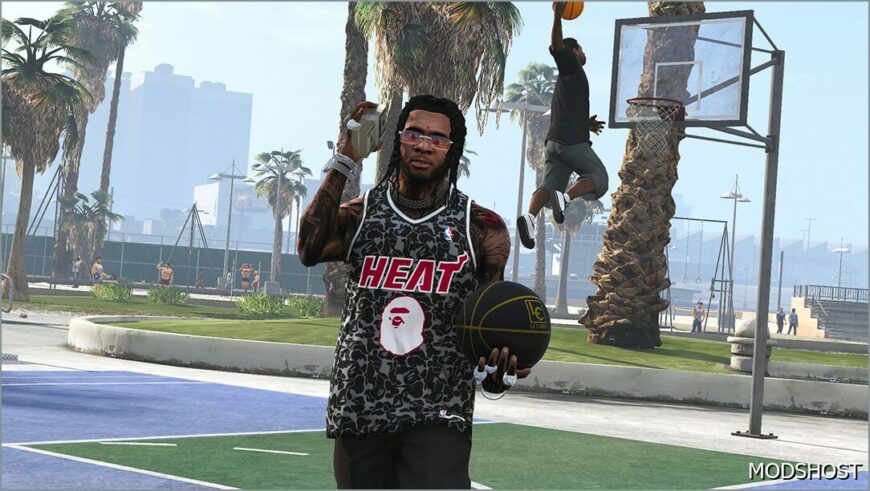 GTA 5 Player Mod: NBA X Bape Jersey Pack Part1 (Featured)