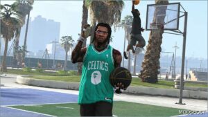 GTA 5 Player Mod: NBA X Bape Jersey Pack Part1 (Image #3)