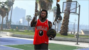 GTA 5 Player Mod: NBA X Bape Jersey Pack Part1 (Image #4)