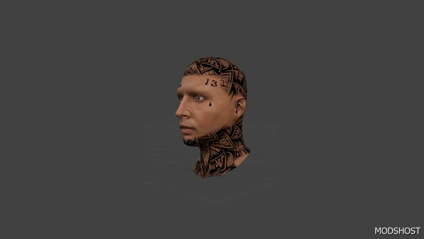 GTA 5 Tattoo Player Mod: Sureno Head Tattoo for MP Male (Featured)