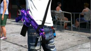 GTA 5 Player Mod: Dark Matter AR Pistol Sling for MP Male (Image #5)