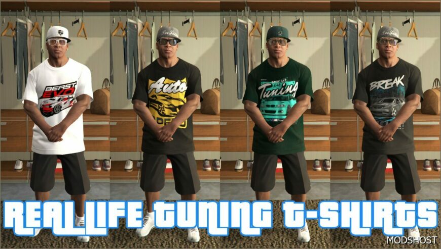 GTA 5 Player Mod: Real Life Tuning T-Shirts (Featured)