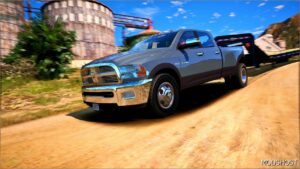 GTA 5 Dodge Vehicle Mod: 2010 Dodge RAM 3500 & PJ Gooseneck Trailer Add-On / Replace V2.1 (Image #2)