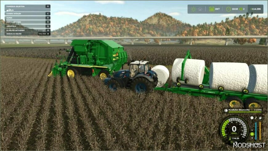 FS25 John Deere Mod: Cotton Harvester Pack John Deere 52 KM/H (Featured)