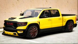 GTA 5 Dodge Vehicle Mod: RAM TRX on Forgiatos (Featured)