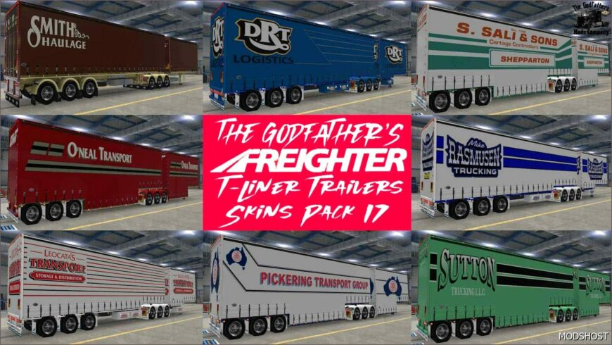 ATS Mod: The Godfather’s Freighter T-Liner Trailer Skins Pack 17 (Featured)