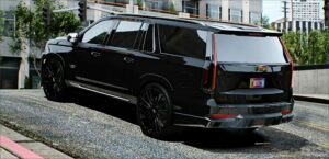 GTA 5 Vehicle Mod: 2023 Cadillac Escalade V-Sport Bulletproof 6 Seaters (Image #2)