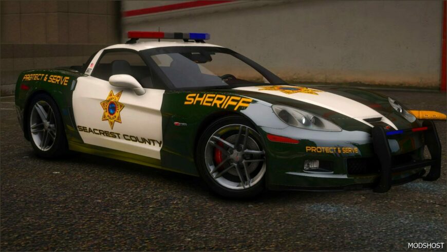 GTA 5 Chevrolet Vehicle Mod: Nfshp: 2006 Chevrolet Corvette Z06 Scpd Add-On | NON ELS | Sounds | Template (Featured)