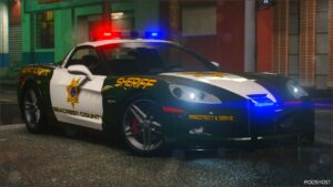 GTA 5 Chevrolet Vehicle Mod: Nfshp: 2006 Chevrolet Corvette Z06 Scpd Add-On | NON ELS | Sounds | Template (Image #4)