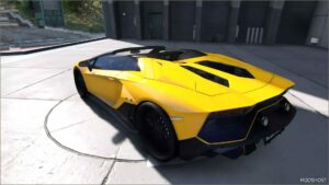 GTA 5 Lamborghini Vehicle Mod: Aventador LP780 Roadster on 24 Front 26 Rear Forgiatos (Image #3)