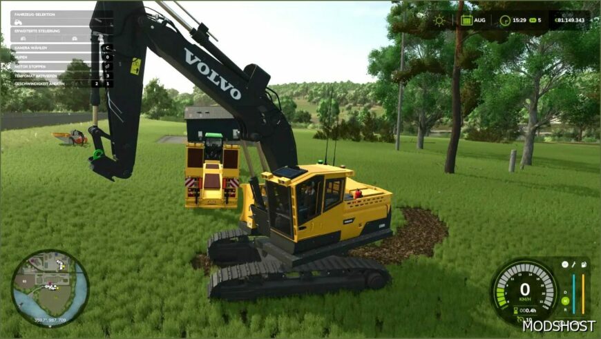 FS25 Volvo Excavator Mod: Ec250Dl with Colisions (Featured)