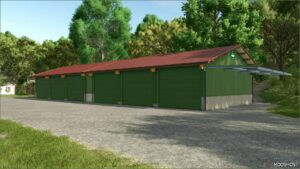 FS25 Building Mod: Small Hormann Garage with Roof Extension (Featured)