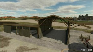 FS25 Building Mod: OLD Barn with Shelter V1.0.0.1 (Featured)