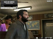 GTA 5 Player Mod: Long Stubbled Beard FIX for Michael (Image #5)