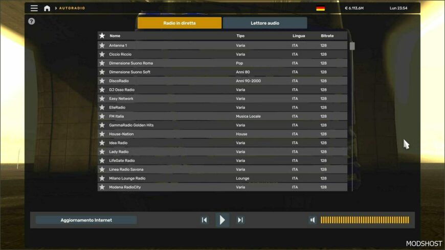 ETS2 Radio Sound Mod: Italian Radio Stations V4.1 (Featured)