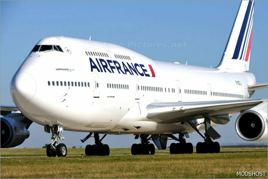 BeamNG Plane Mod: AIRFRANCE 747-400 BOEING 0.33 (Featured)