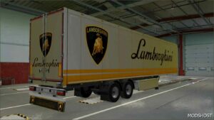 ETS2 Lamborghini Mod: Skin & Mudflap for SCS BOX Trailer V0.1 (Image #3)