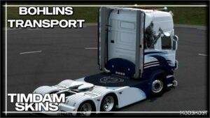 ETS2 Scania Skin Mod: Bohlins Transport AB for Juseetv Scania (Image #3)