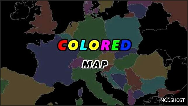 ETS2 Mod: Colored Map 1.53 (Featured)