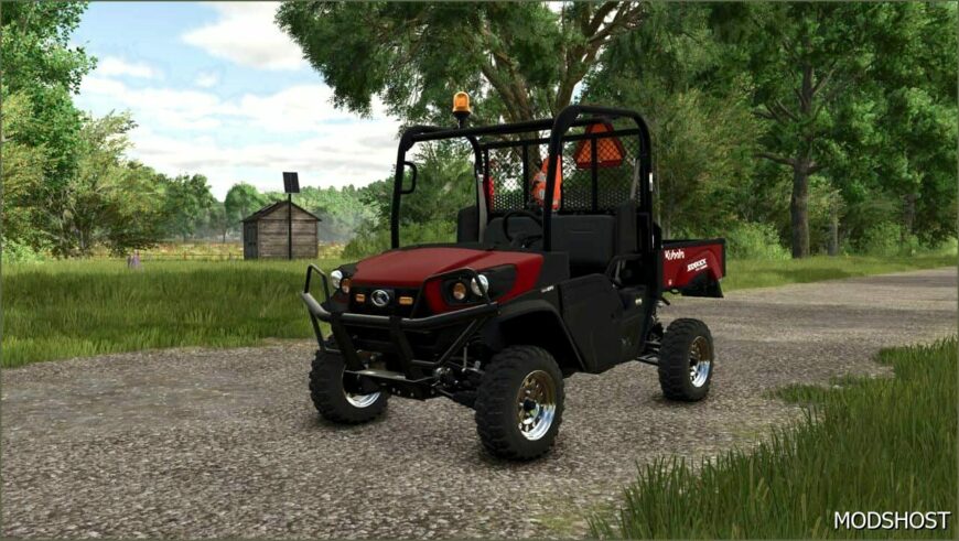 FS25 Kubota Vehicle Mod: Rtvxg850 UTV Strobe Edit (Featured)