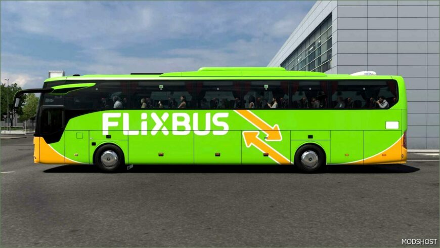 ETS2 Mod: Flixbus-Skin for MB NEW Tourismo 16 RHD 1.53 (Featured)