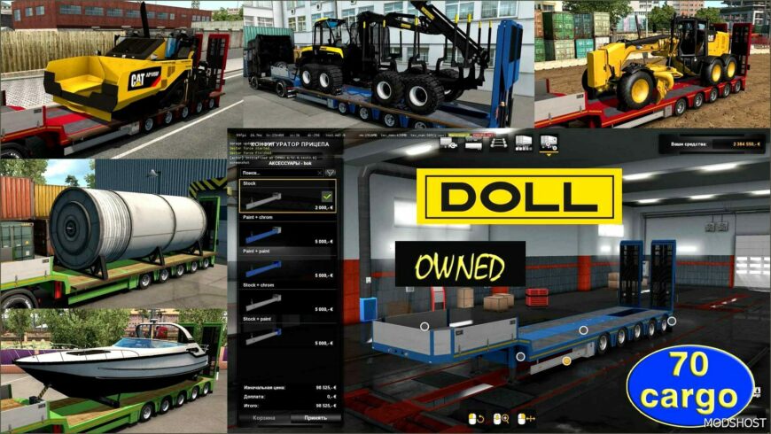 ETS2 Overweight Mod: Ownable Overweight Trailer Doll Panther V1.4.20 (Featured)